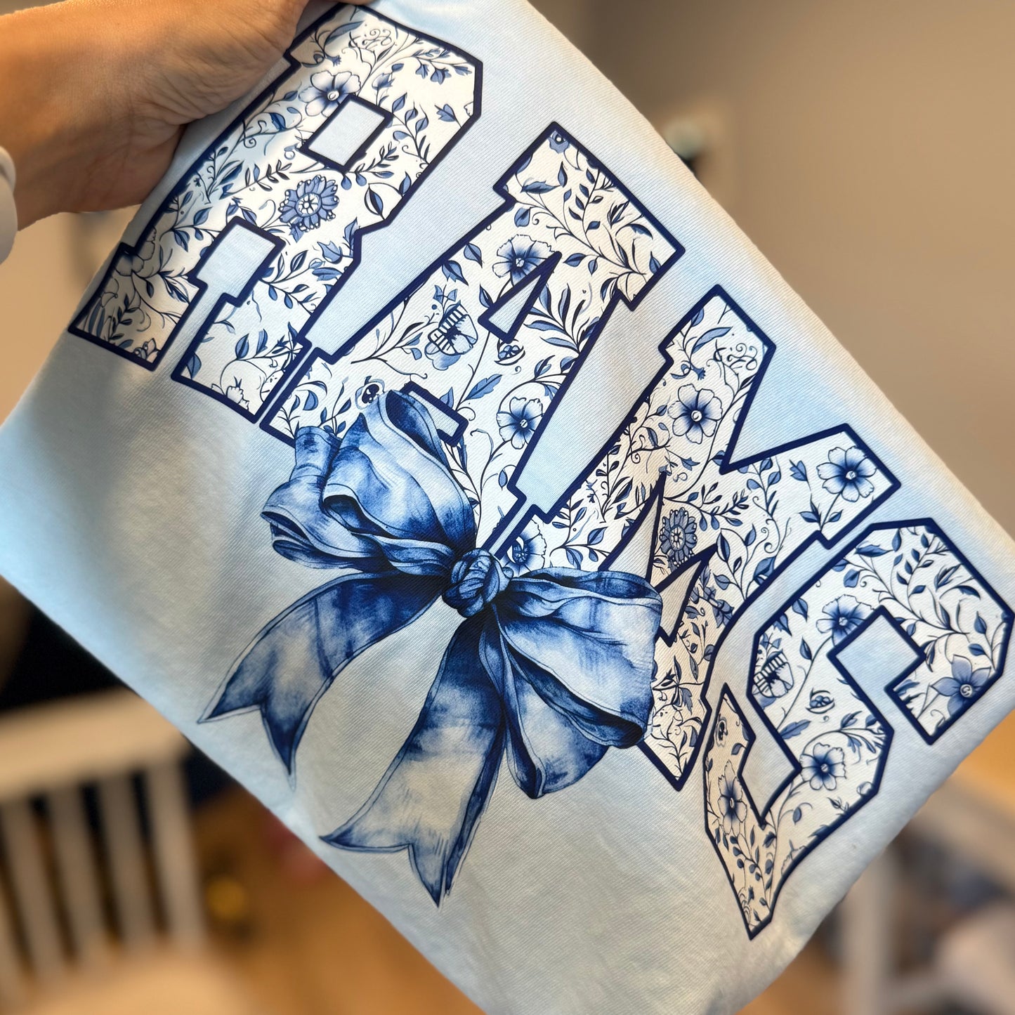 Blue Floral Mascot