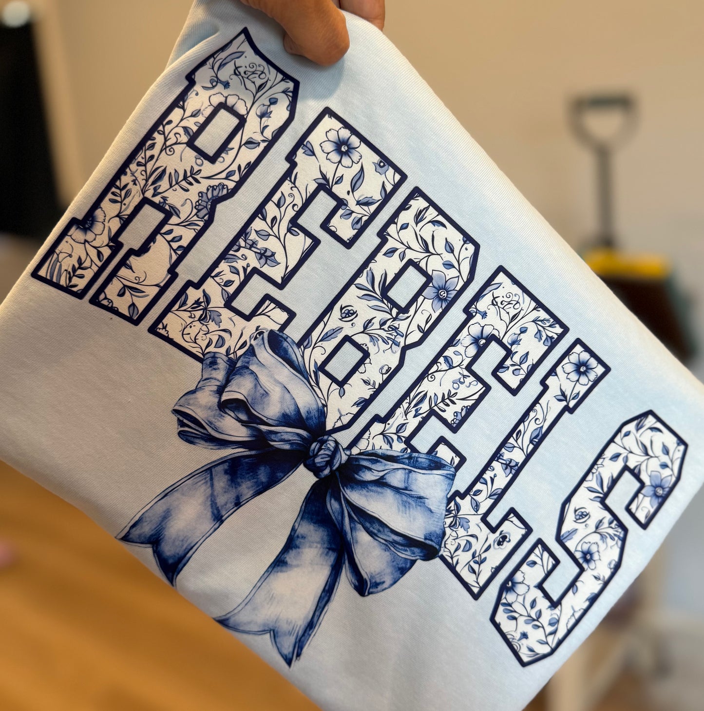 Blue Floral Mascot