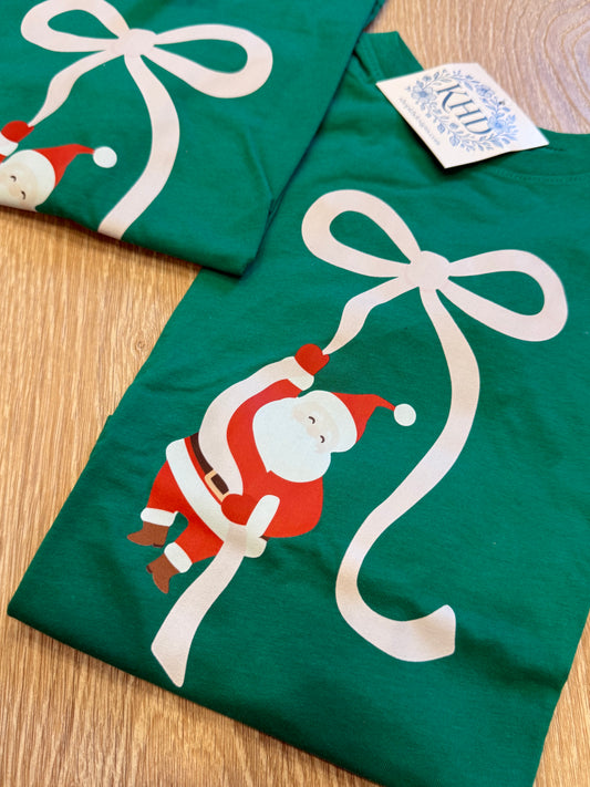 Santa Bow - Long Sleeve