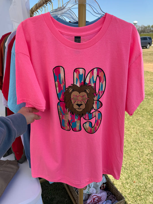 Neon pink Lions - Size large