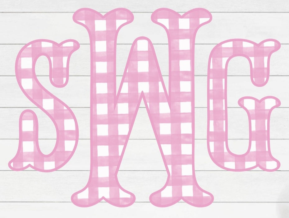 Gingham Monogram