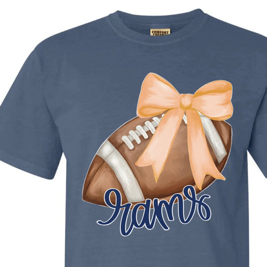 Rams Football Bow