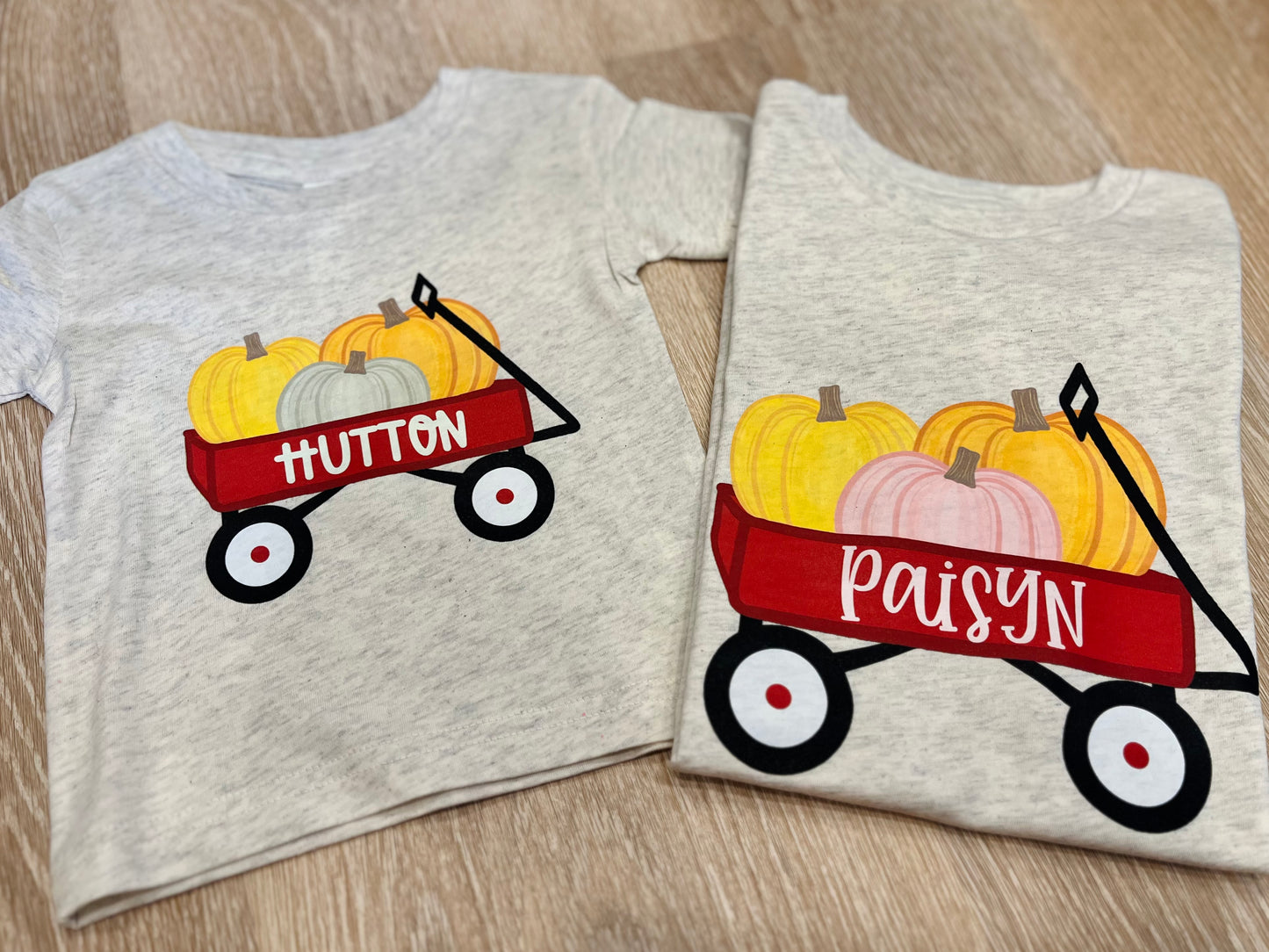 Pumpkin wagon shirts