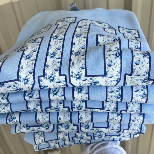 Custom Blue Floral