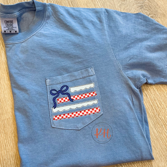 Flag Pocket- Adult Shirt